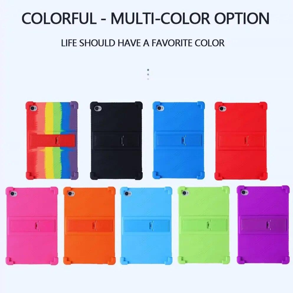 4 Thicken Cornors Soft Silicon Cover with Kickstand For Blackview Tab 15 Pro Case 10.5" Tablet PC Shockproof Protector Funda