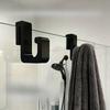 Non-drilled Bathroom Glass Door Hook, Towel Hanging Hook, Bathroom Glass Door Hook