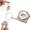 Mini Tape Measure 2m Retractable Portable Keychain Design Mild Steel Small Measuring Tool for DIY Crafting Sewing Household