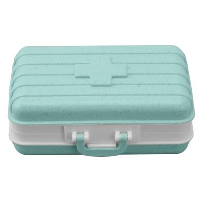 Mini Medicine Box 6 Compartments Luggage Design Tight Sealing Plastic Medicine Container for Pocket