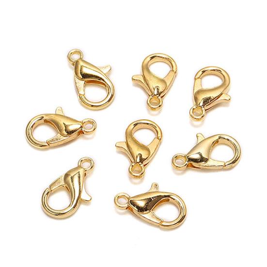 50Pcs Lobster Hooks Plated Multipurpose DIY Bracelet Necklace Key Ring Lobster Clasps Jewelry Findings