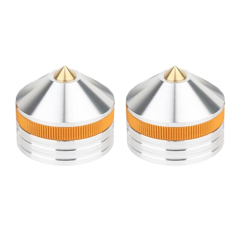 

All Aluminum Speaker Isolation Feet Shock Absorption Pads For Turntable Amplifiers Stability срібний