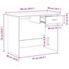Vintage Wood Desk 100 x 50 x 76 cm Particleboard