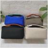2025 Contrast Color Canvas Lunch Bag & Toiletry Cosmetic Handbag - Women's One-Shoulder Large Capacity