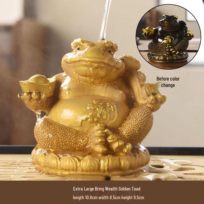 Lucky Golden Carp Color-Changing Tea Pet – High-End Ornament for Tea Tables