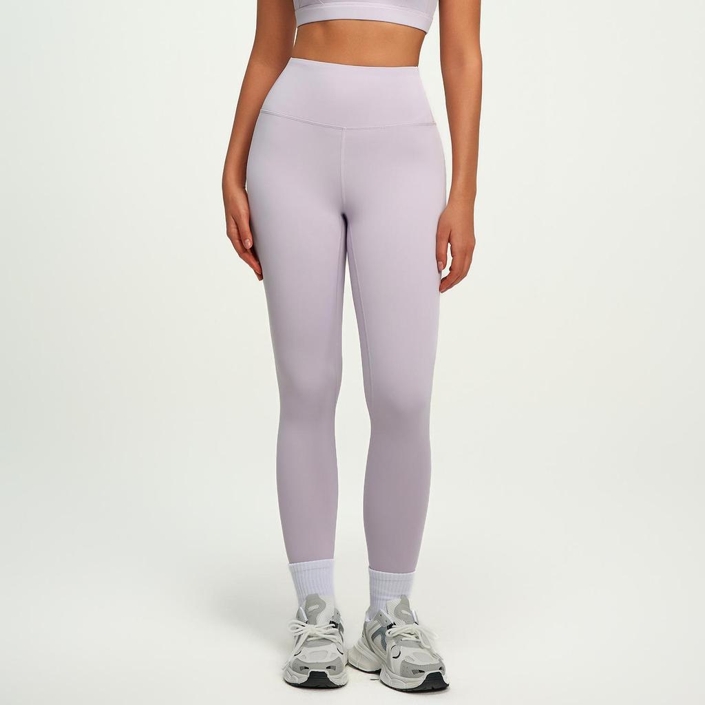 MT20 Women's High Waist Butt-Lifting Purple Yoga Pants - Peach Basic Sportswear