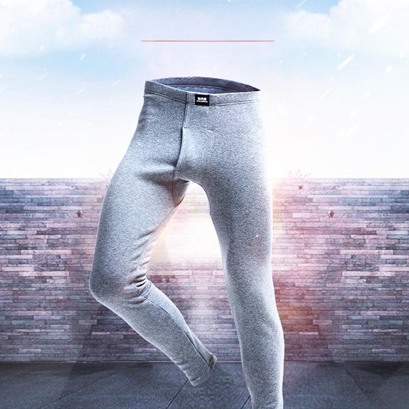 Men's Double-Layer Thick Velvet Warm Pants - Autumn/Winter Slim Fit for Middle-Aged & Young Adults