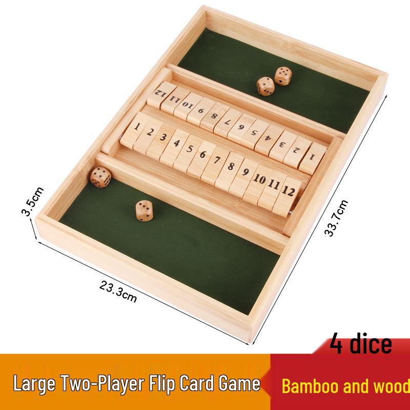 Children's Number Flip Card Game: Educational, Entertaining, Four-Sided Board & Drinking Game Props for Parties