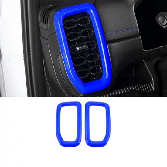 Car Console Side Outlet Vent Frame Cover For Ford Ranger -2024 Bright Blue