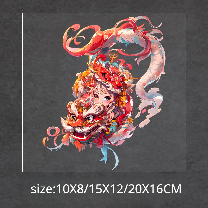 Dragon Totem Country Tide Car Decals Window Bumper Windshield Scratch Covering Decor Motorcycle Front Cowl Fuel Tank Decals