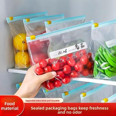 Versiegelbare Beutel in Lebensmittelqualität für Haushaltskühlschränke - Gefrierbeutel zum Aufbewahren von Obst und Snacks - Reißverschluss-Aufbewahrungsbeutel zum Versiegeln.