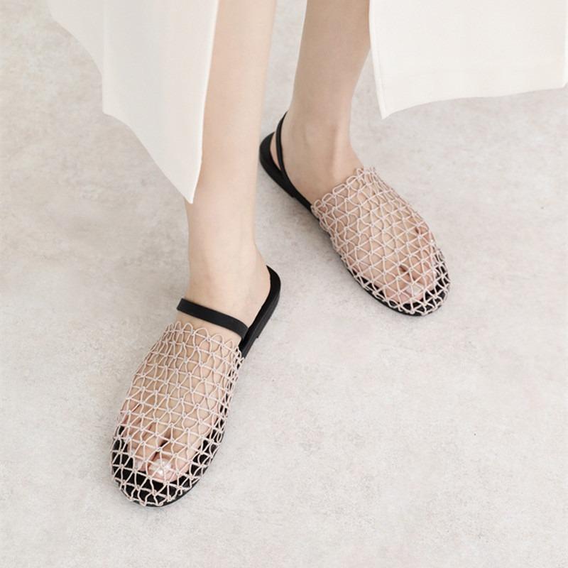 Fashion Ladies Shoes 2025 High Quality Closed Toe Women's Slippers Fashion Mesh Outdoor Summer New Rome Light Best Seller Flat Sandals