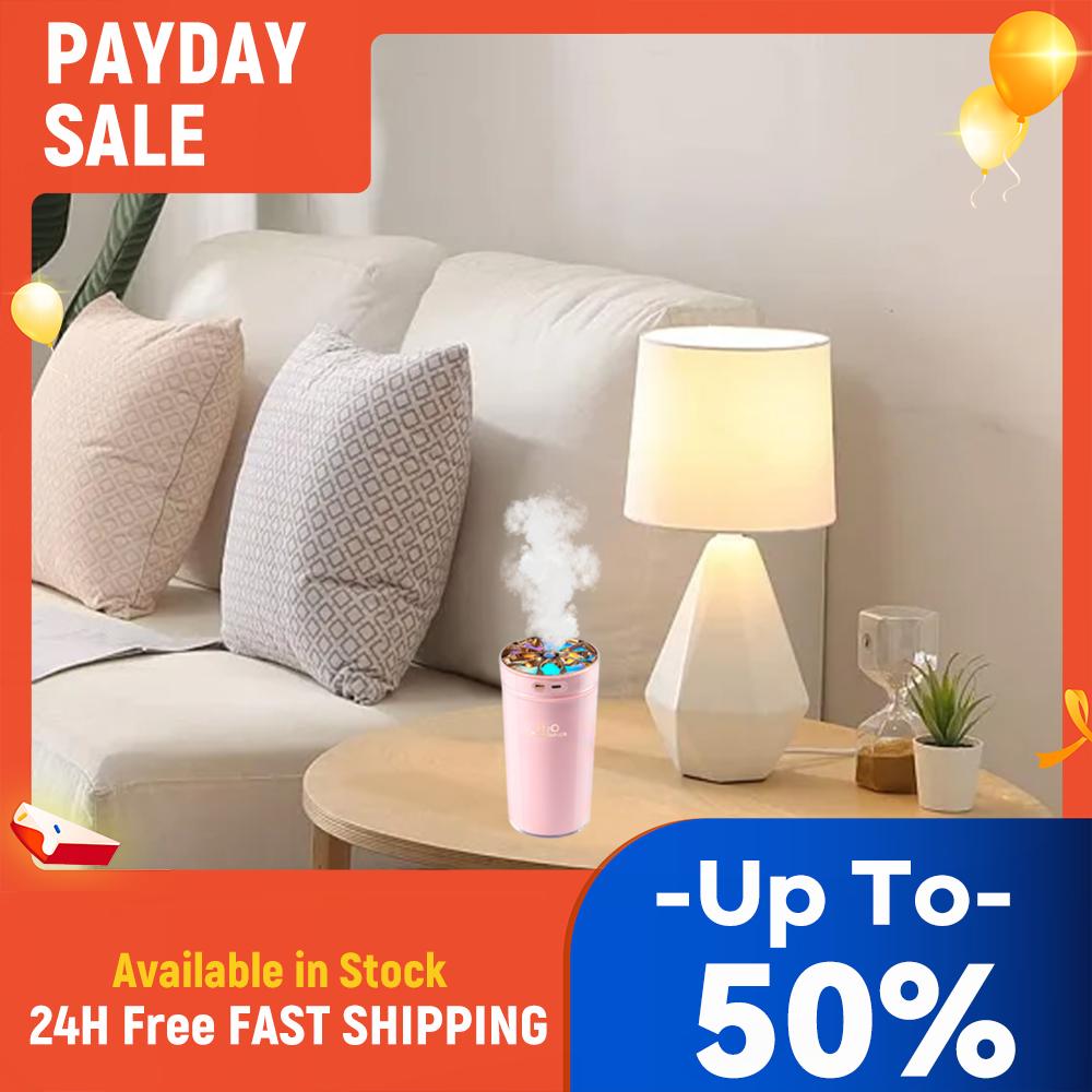 Car Aromatherapy Diffuser Dual Mode Car Air Freshener Colorful Night Light Timer Essential Oil Diffuser for Car Room Home Office