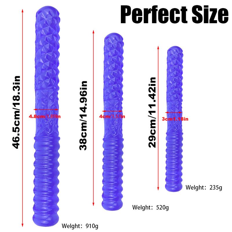 Blue Double-headed Gold Hoop for Women's Double-headed Dildo Oversized Thick and Long Dildo Anal Plug