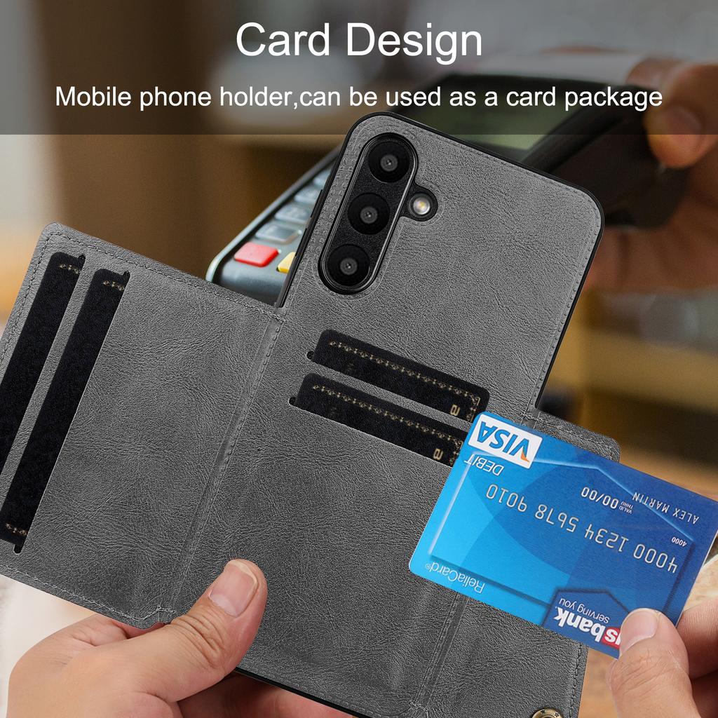 Card Holder Leather Case for Samsung Galaxy S25 S24 Ultra Plus FE S24Plus S24FE S24+ 5G Business Wallet Phone Cover Etui