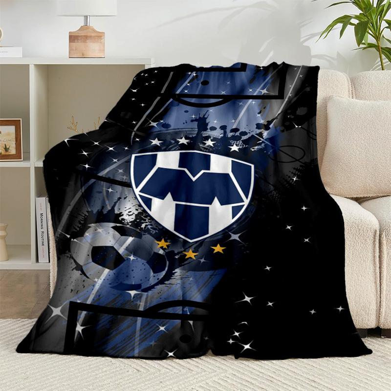 1 Stück Fußballverein Wappen Flanelldecke Geschenk, Geeignet für Männer und Frauen, Weich, Ideal für Betten und Sofa, Geburtstags- oder Weihnachtsgeschenk