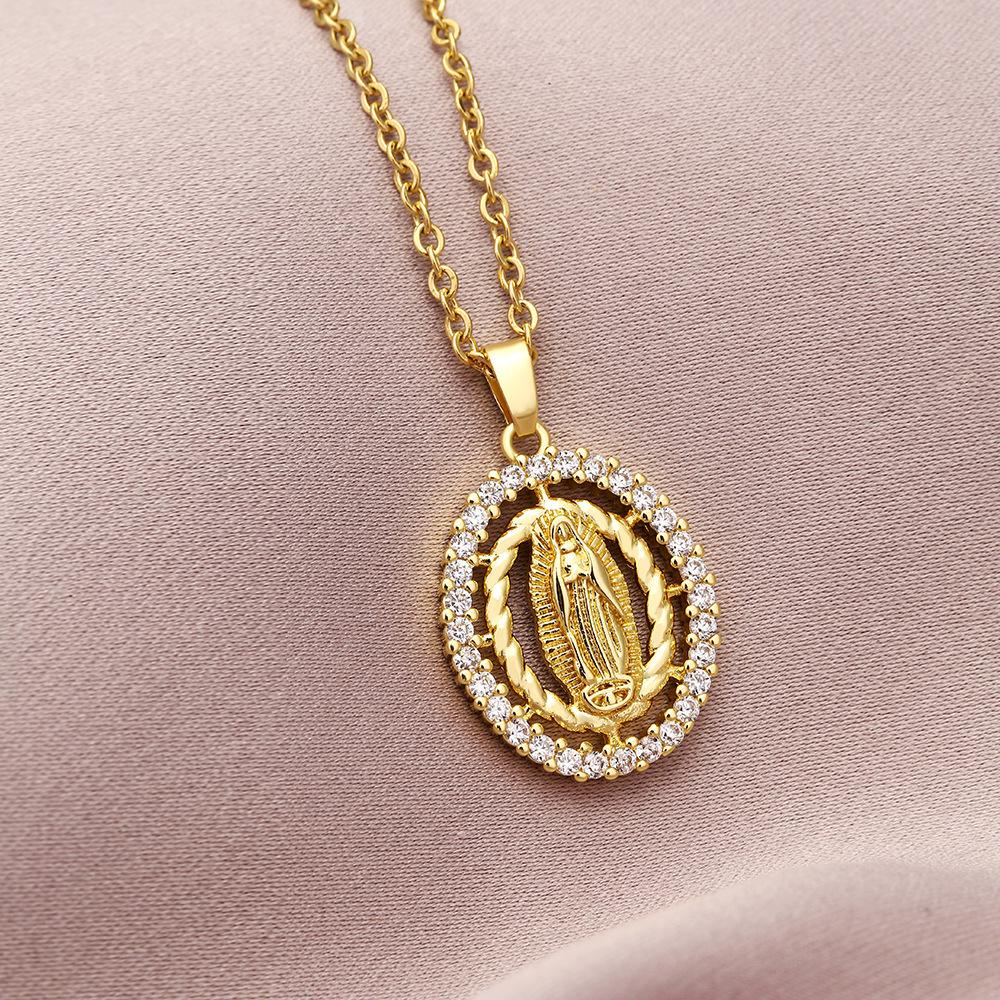 Fashionable French Madonna necklace with non fading personality and retro style accessories