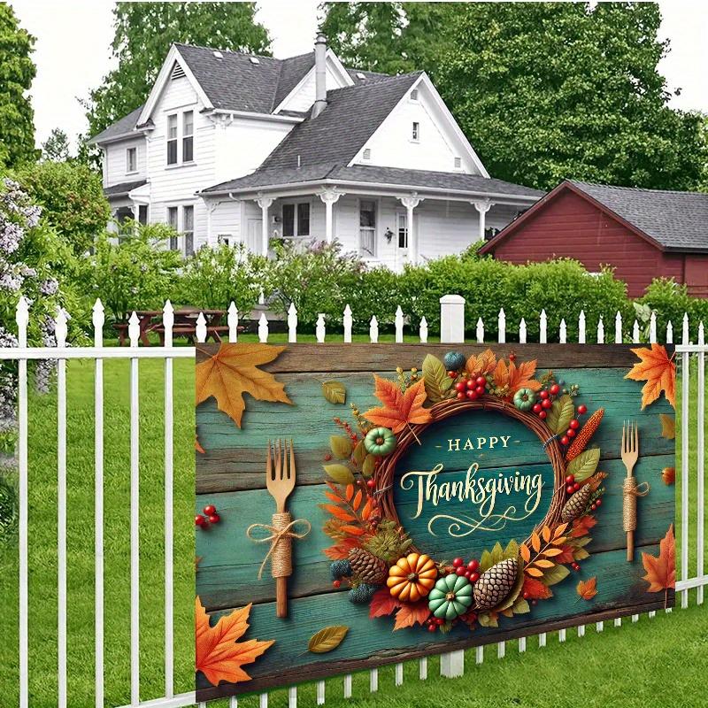One background banner, Thanksgiving autumn leaf decorative fabric wall decoration, polyester fabric, party decoration