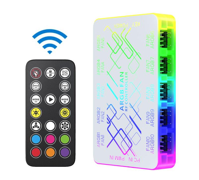 5v3 ARGB Fan Controller with Remote & Sync Hub for PC Cases