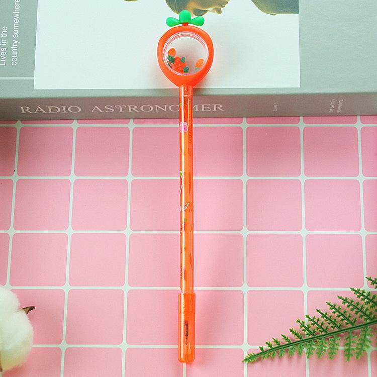 1 Piece Stationery Kawaii Gel Pen School And Office Supplies Creative Fruit Glitter Recreation Cute Gel Pen