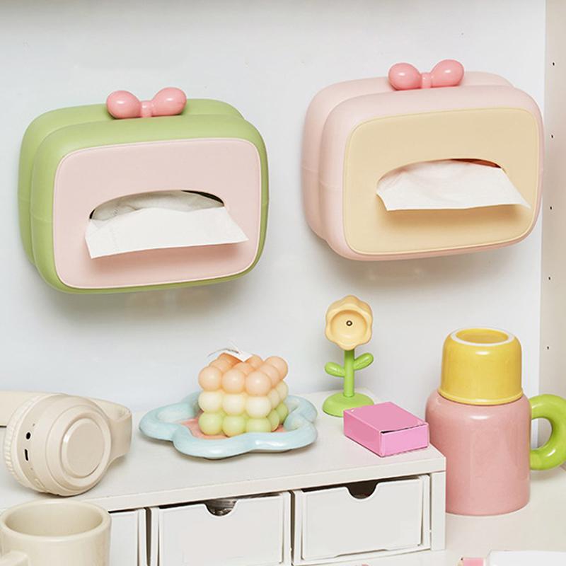 Color Tissue Box Organiser Desk Tissue Box Napkin Holder Portable Girl Wall Mounted Tissue Box With Lid Holder Living Room