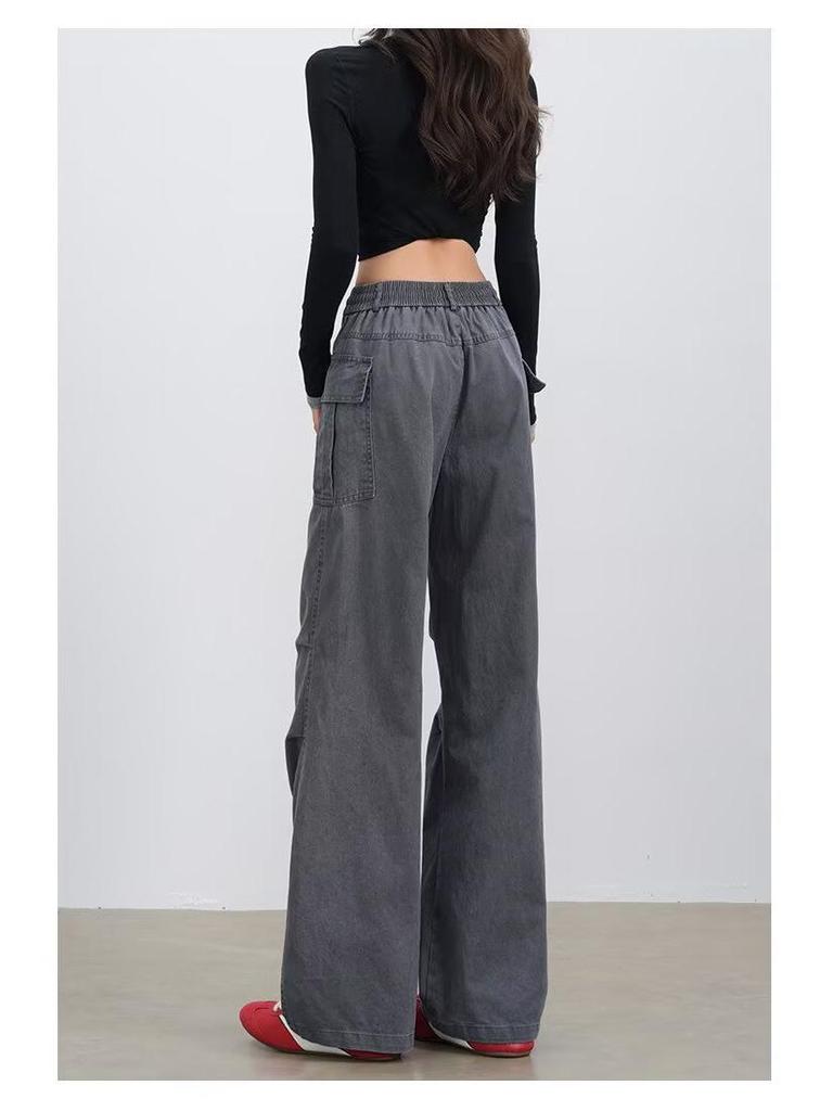 Women's Korean-Style Trendy Cargo Pants: Versatile, Lightweight, High-Street Fashion for Spring/Summer