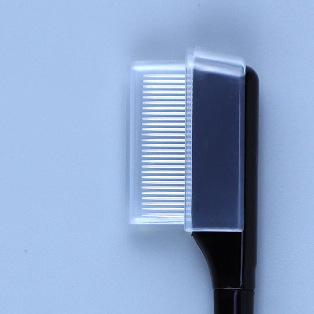 1Pcs Stainless Steel Eyebrow Comb Wood Handle Double-Sided Dual Purpose Makeup Brush Eyelash Comb with Cover Cosmetic Tools