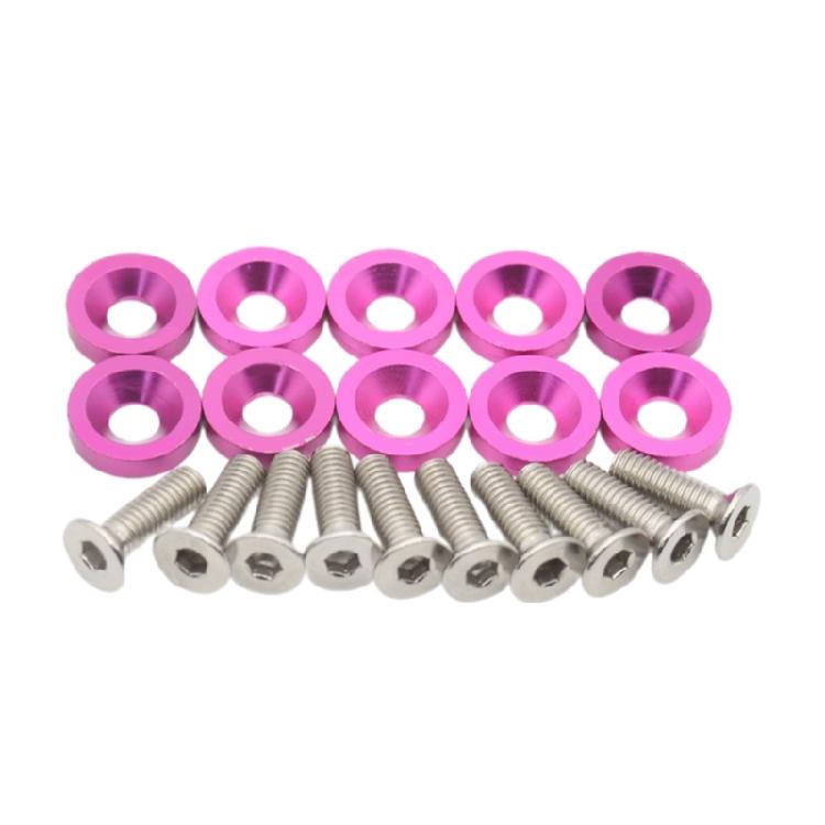 Vis M6 pour plaque d'immatriculation de voiture Fixations Rondelles Garde-boue Pare-chocs Moteur Concave