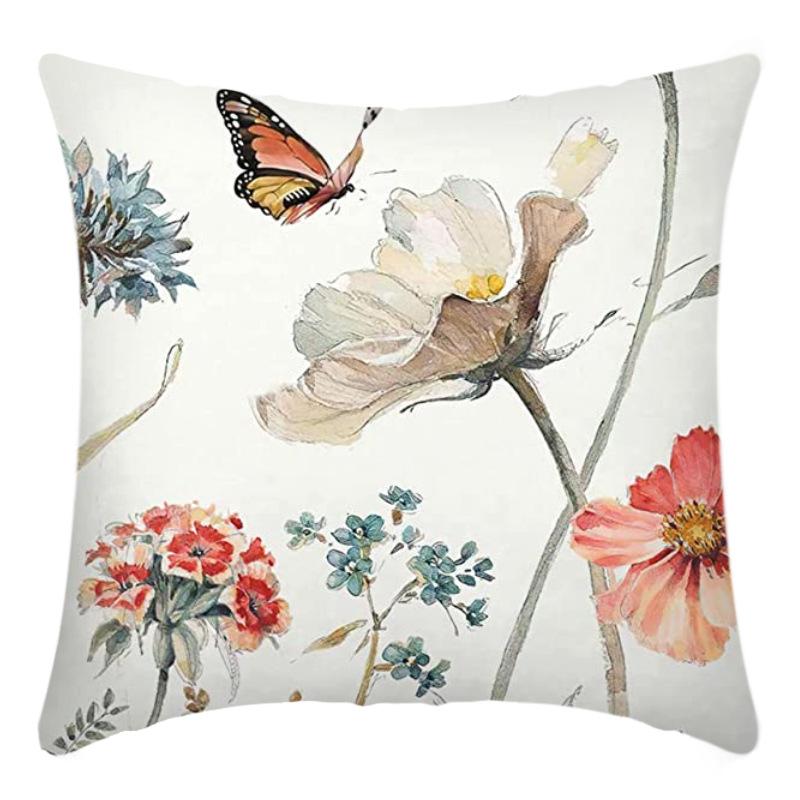 

Throw Pillow, Linen Pillow Cover, Peach Skin Velvet Sofa Bedside Cushion, Waterproof Pillow Cover 45*45cm