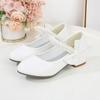 Children's Leather Shoes Elegant Girl Princess Shoes with Bowknot Fashion Chic Versatile Kids Party High-heels Shoes Black White