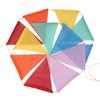 12-Piece Colorful Linen Triangle Bunting for Wedding, Photo Booth, Camping, and Venue Decoration