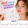 Tatuaggi Facciali Temporanei Impermeabili Modello Stella Adesivi Viso Rimovibili Decalcomanie Trucco Facciale per Decorazione Pelle Festival Body Art
