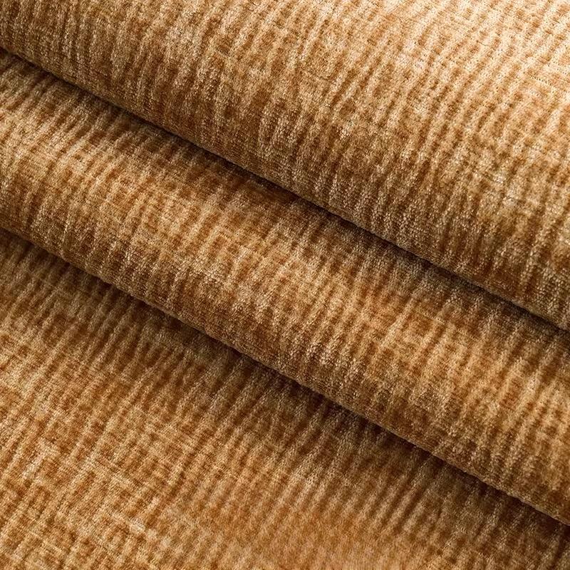 Thickened Plain Chenille Fabric Jacquard for Sewing Curtains Sofacovers Sewing Striped Pattern Textile Skin-friendly Textured