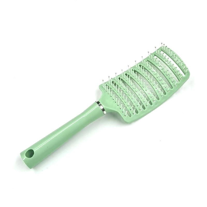 

Macaron большой изогнутый кожаный массажный гребень с высоким черепным верхом пушистый гребень для укладки вьющихся волос изогнутый девятиребристый гребень 2pcs синий