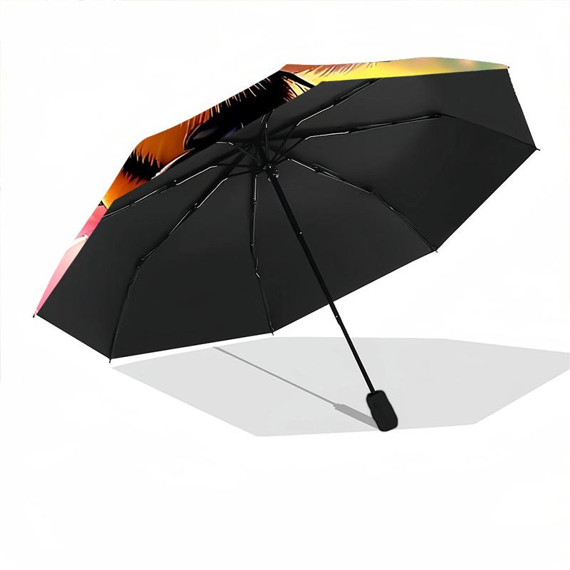 1 Stück Biene Blume Automatisches Öffnen/Schließen Regenschirm mit Faltfunktion Kompakter Reise Regenschirm, Leichtes Design, für den täglichen Weg zur Arbeit106