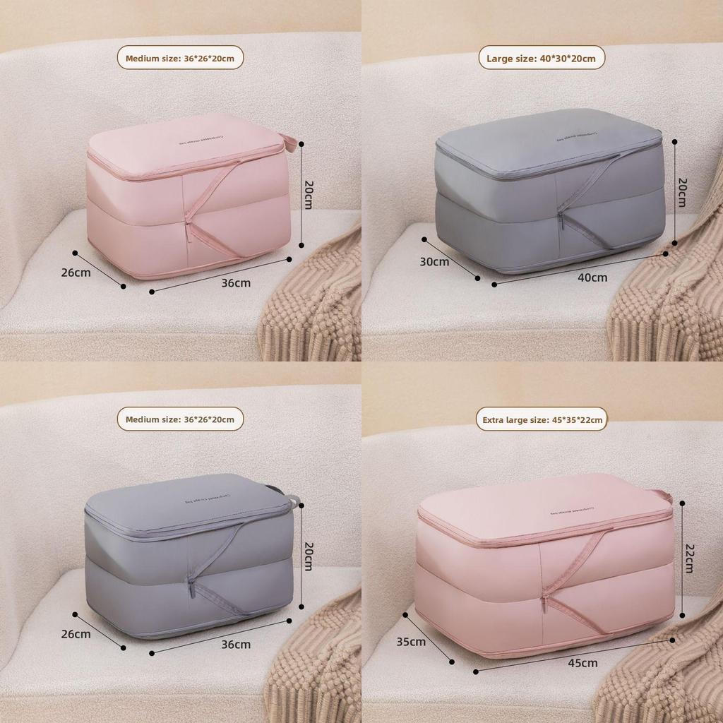 Travel Clothes Organizer Bag With Double Layer Compression For Packing And Storage