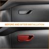 2XRed Carbon Fiber Co-pilot Storage Box Handle Trim For Ford Bronco Sport  +