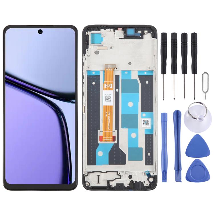 

OEM РК-екран Digitizer Повна збірка з рамою For Realme C65 4G RMX3910