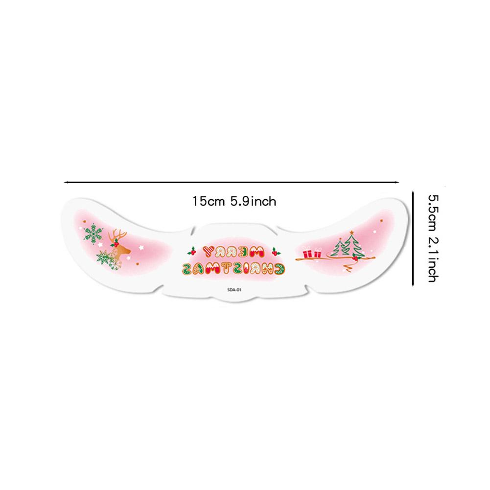 6pcs Christmas Face Tattoo Stickers Bells Bow Hearts Stars Ribbons Freckles Temporary Tattoo Stickers for Festival Party