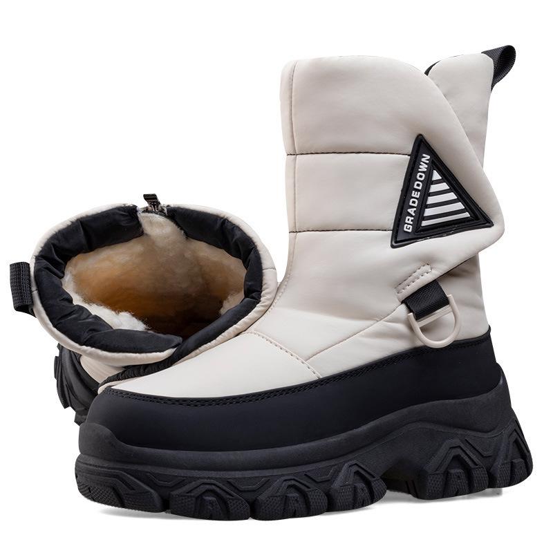 Fashion 2026Winter Boot for Women Thickened Plush Warm Snow Boots Women Mid-calf Boots Winter High-top Cotton Shoes Platform Boot Botas