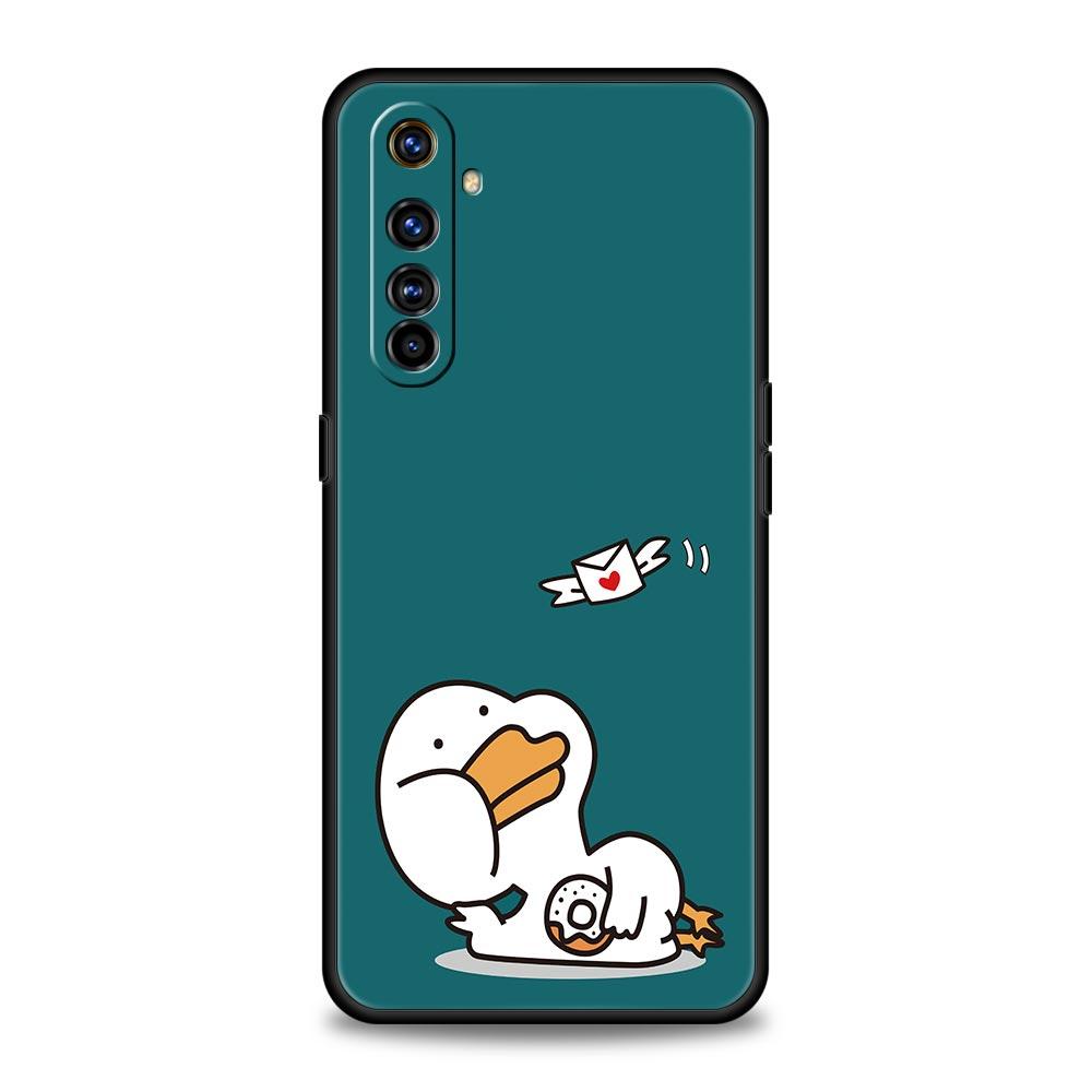 Funny Cartoon Duck Goose Case For Realme 16 15T 14 13 12 11 10 4G 9 8 5G Pro Plus C21 C25 C35 GT5 GT3 GT2 Neo 2 3 3T 5 Cover