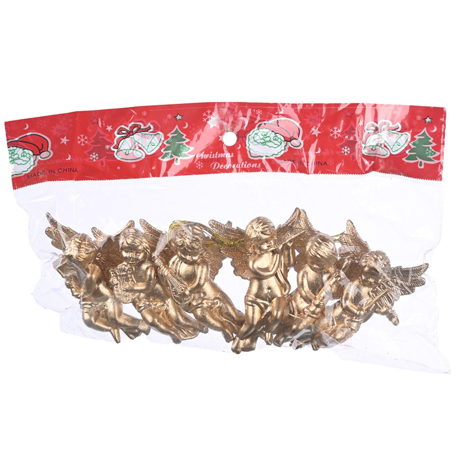 

Christmas Decorations: Gold And Angel Pendants Creative Little Angel Doll Tree Ornaments One Size золотой