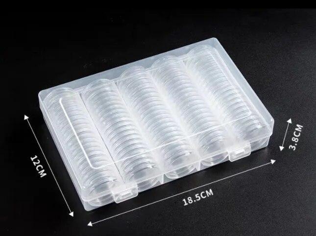 

Coin Capsules Round Plastic Coin Collection Box Coin Storage Box Coin Protection Box Christmas, Halloween, Thanksgiving Gift