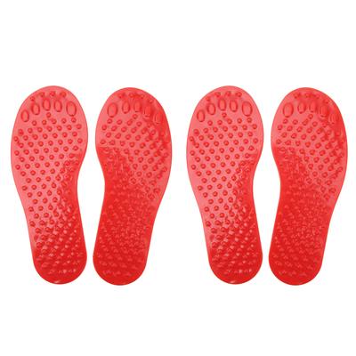 2Pair Foot Shaped Floor Markers PVC Non Slip Educational Footprint Markers for Preschool Classroom