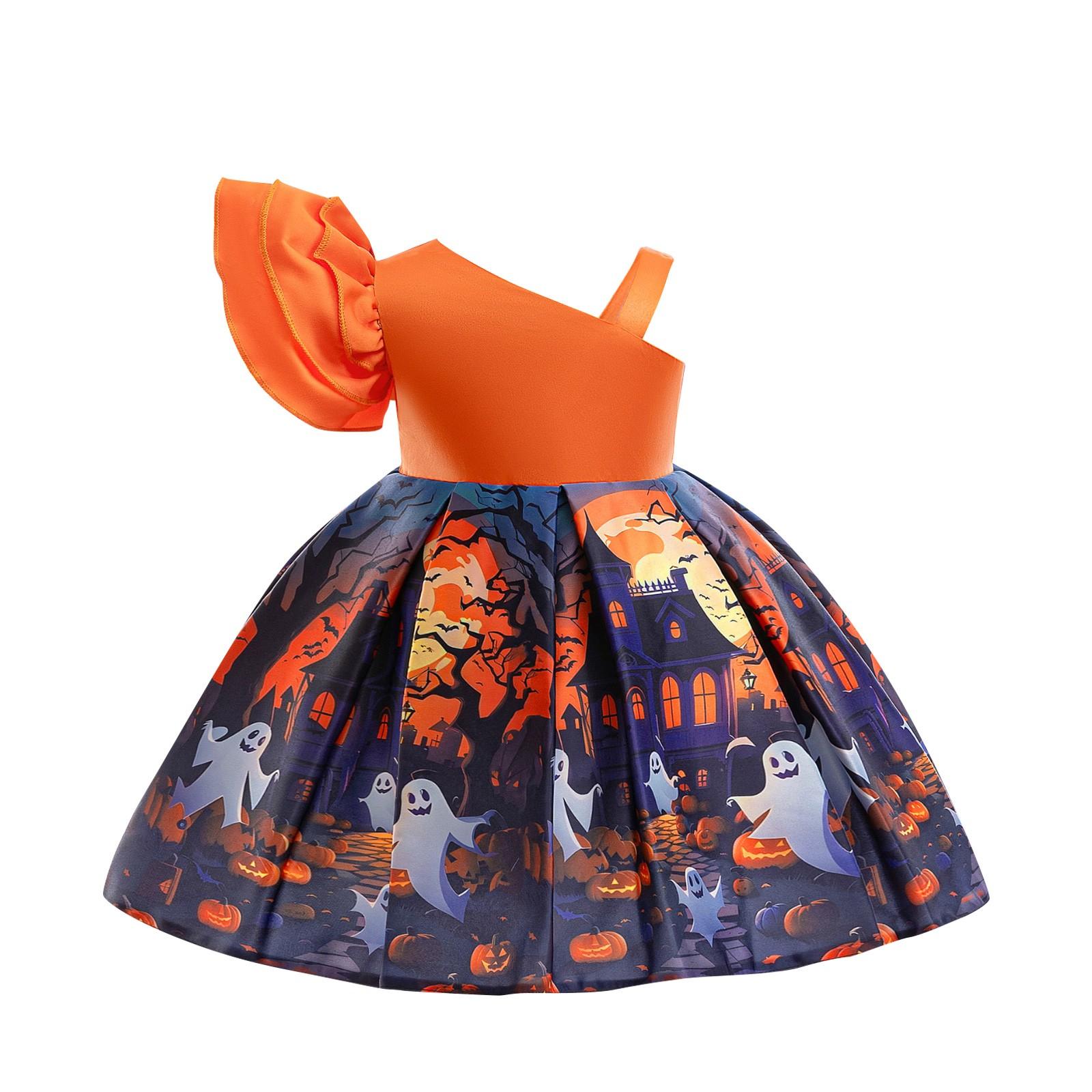 

Хэллоуин Платье для девочек с принтом Платье для ролевой игры Ведьмы Косплей Костюм Маскарадный костюм 100 фиолетовый