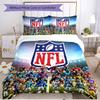 3pcs Duvet Cover Set (1*Duvet Cover + 2*Pillowcase, Without Core), NFL Print Soft All‑Season Bedding Set, Home Bedroom Decor Gift
