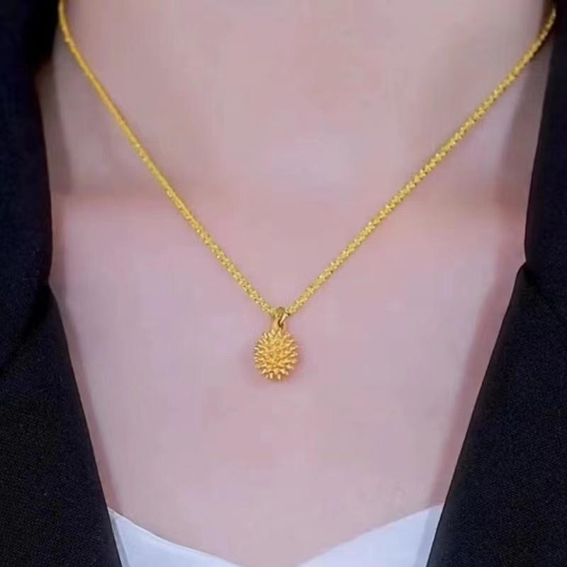 Funkelnde Durian-Anhänger-Halskette für Damen Mode Vielseitige High-End-Accessoires Schlüsselbeinkette