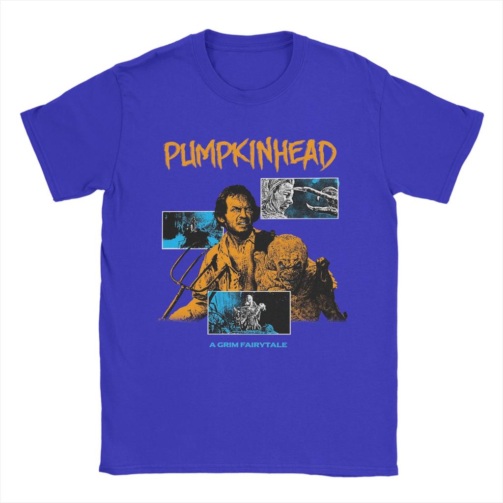 Pumpkinhead T Shirts for Men Pure Cotton Vintage TShirts Round Neck Tee Shirt Short Sleeve Tops Original