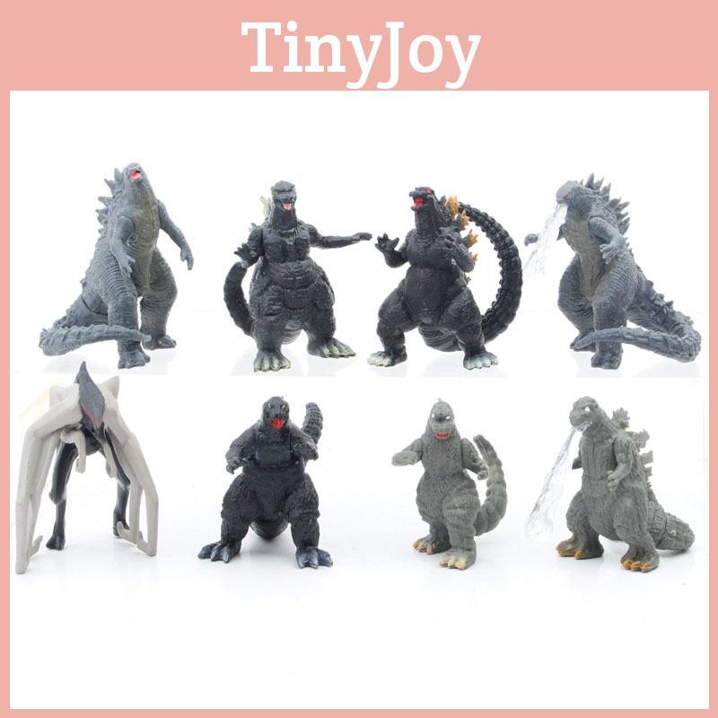 Eight Piece Godzilla Kong Kim Battle Dinosaur Pvc Action Figure Collection For Kids And Decor