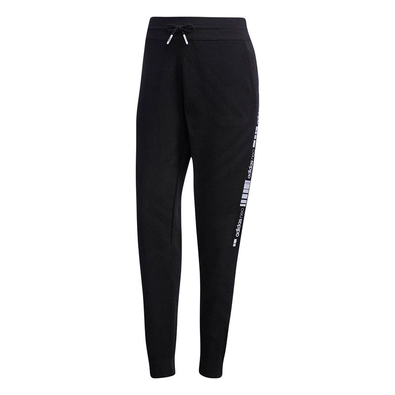 

Adidas Neo Casual Simple Fashion Letter Print Knitted Sports Pants Women Bottoms Black DW8348 L